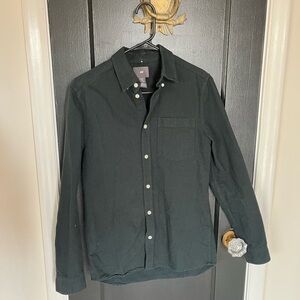 H&M Dark Green Button-Up Shirt